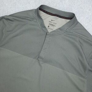 Nike Dri Fit Tiger Woods Collection Golf Polo Shirt Men's L Gray Blade Collar